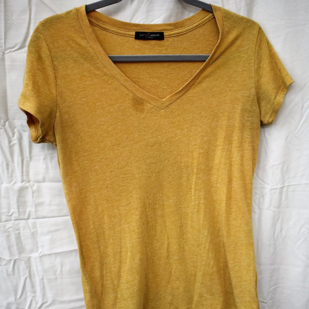 Mustard yellow blouse-tee